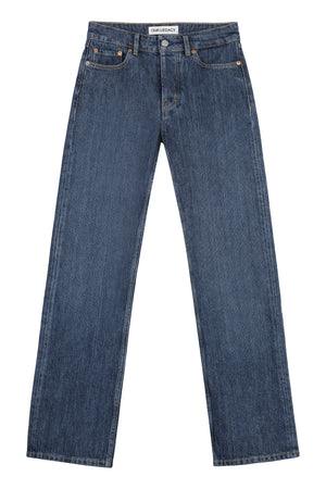 5-pocket straight-leg jeans-0